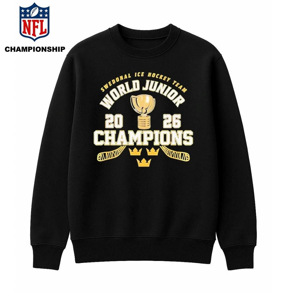Swedonal Ice Hockey Team World Junior 2026 Champions Shirt