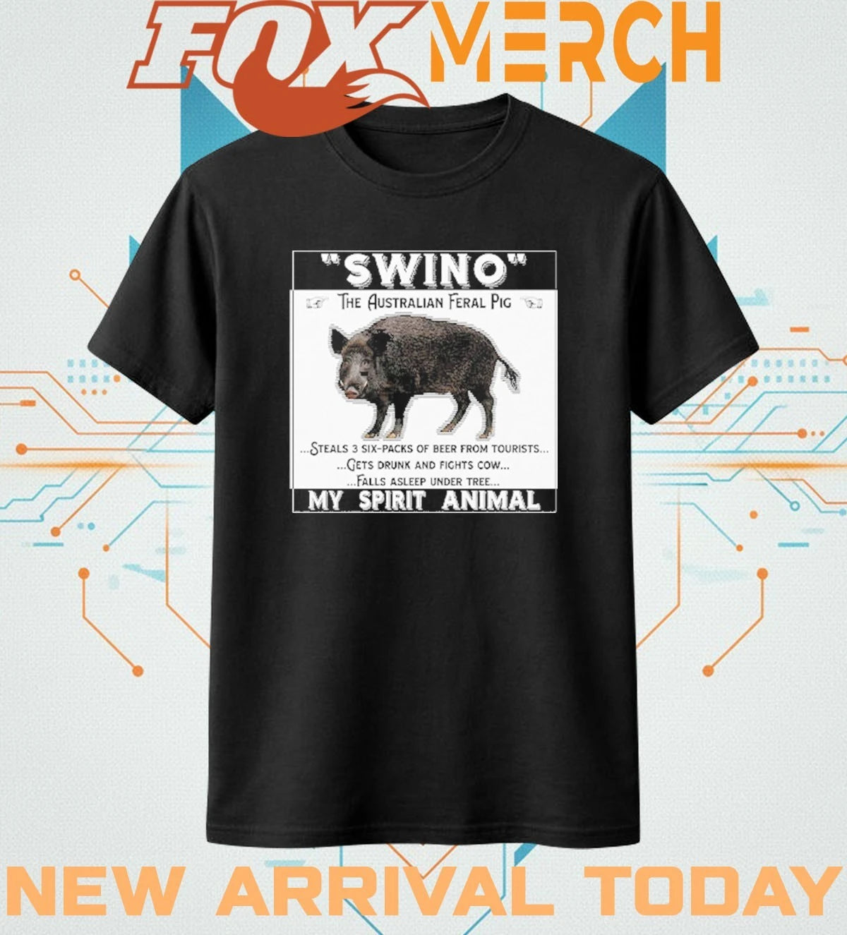 Swino the Australian feral pig my spirit animal t-shirt