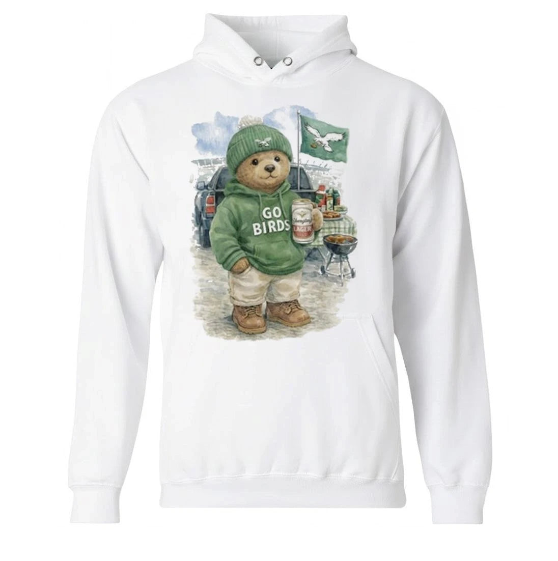 Tailgating Bear Go Birds Eagle Shirt