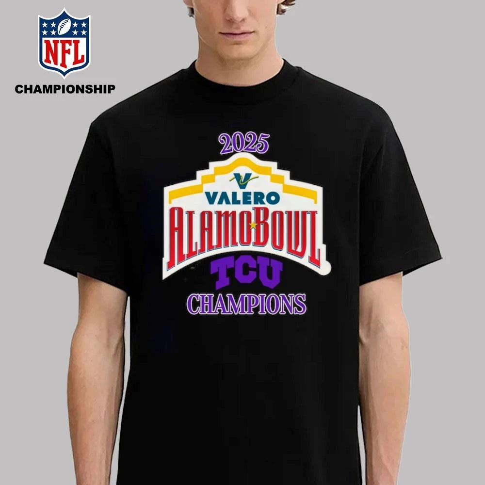 TCU Horned Frogs 2025 Valero Alamo Bowl Champions Logo Shirt