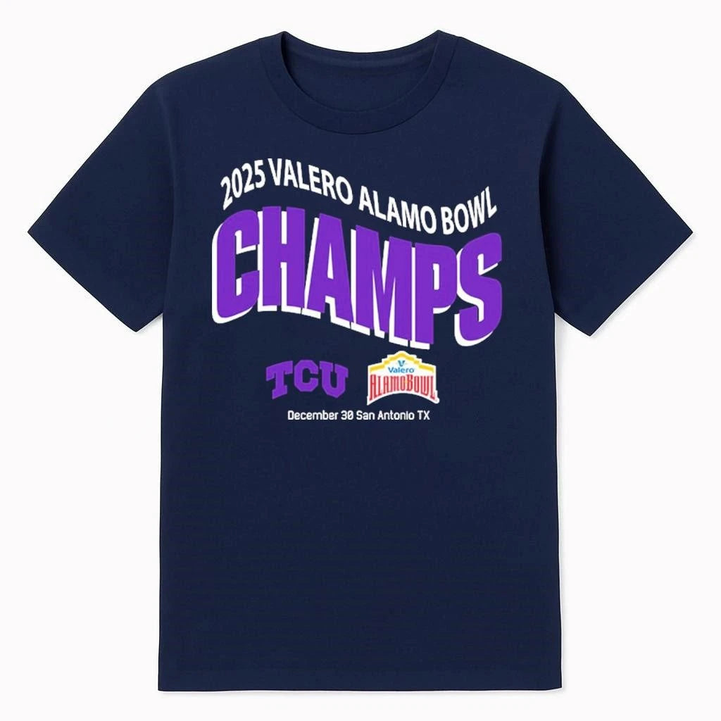 TCU Horned Frogs Football 2025 Valero Alamo Bowl Champions On December 30 In San Antonio TX Shirt