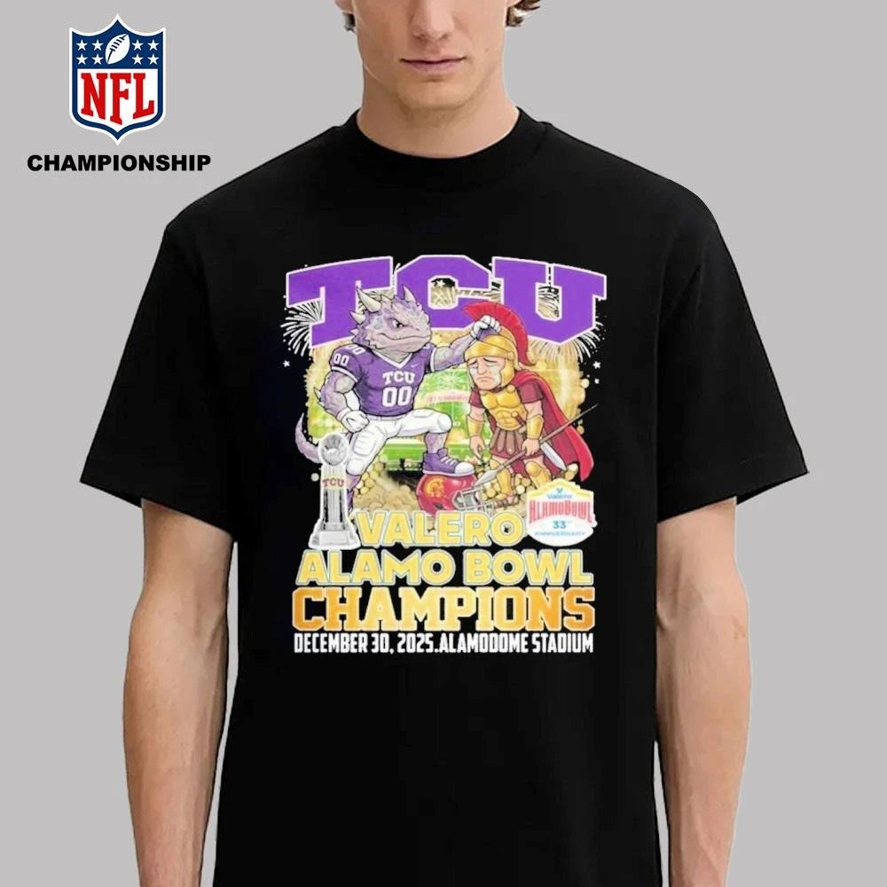 TCU Horned Frogs Valero Alama Bowl Champions 2025 Mascot Shirt