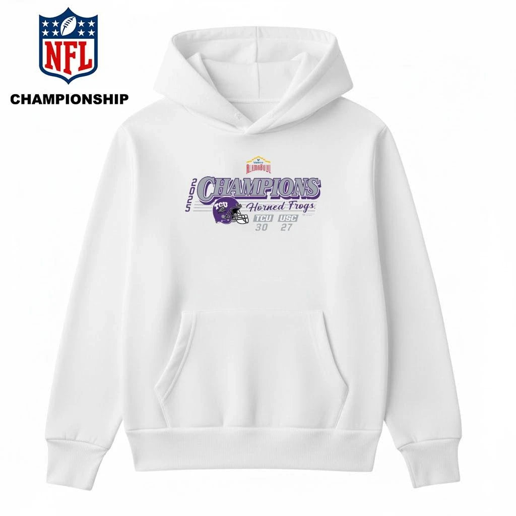 TCU Horned Frogs Victory 30-27 USC Trojans 2025 Valero Alamo Bowl Champions Shirt
