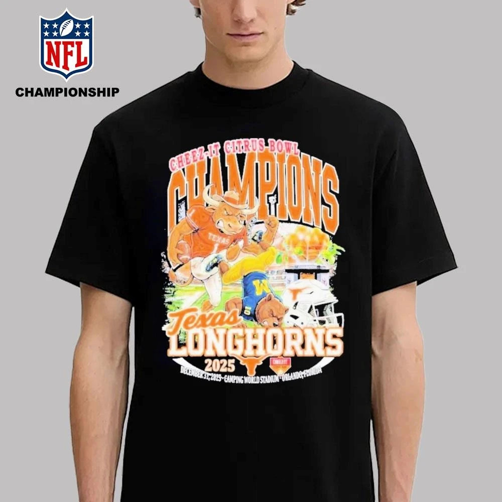 Texas Longhorns 2025 Cheez it Citrus Bowl Champions Mascot Shirt