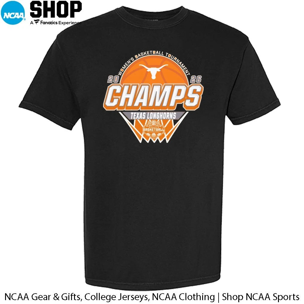 Texas Longhorns 2026 SEC Women’s Basketball Tournament Champions Locker Room T-Shirt