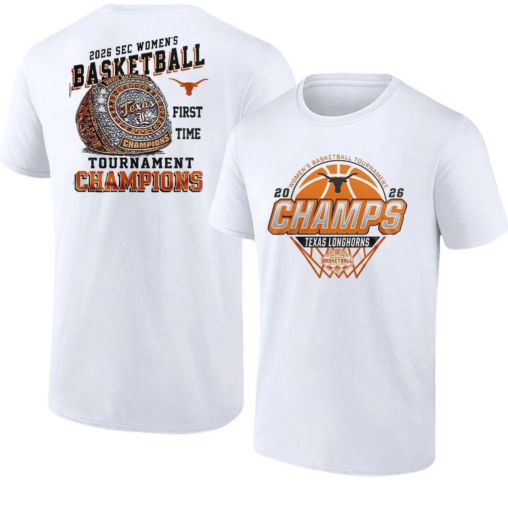 Texas Longhorns 2026 SEC Women’s Basketball Tournament Champions T-Shirt