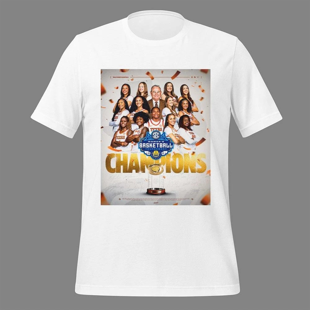 Texas Longhorns Women’s Basketball 2026 SEC Tournament Champions Poster  Shirt