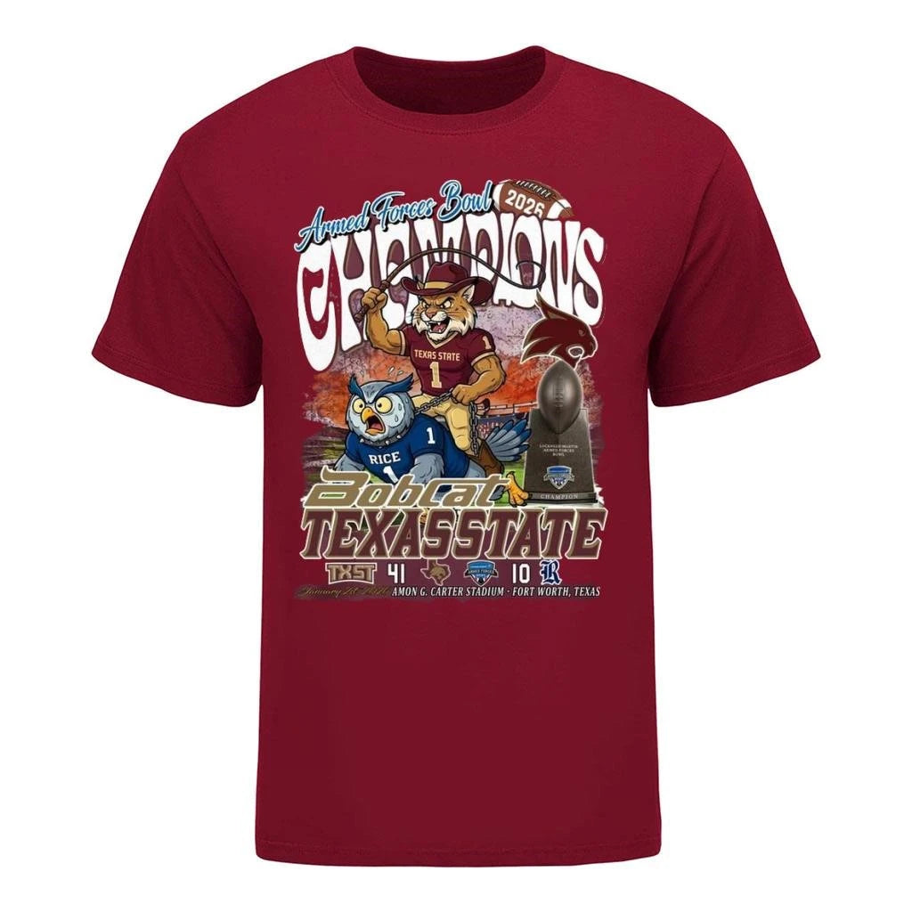 Texas State Bobcats Armed Forces Bowl Champions 2026 Shirt