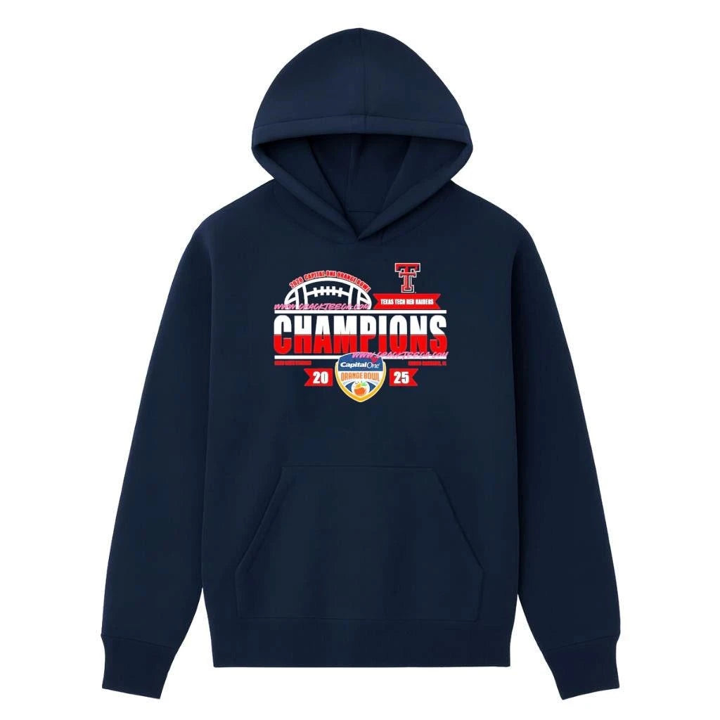 Texas Tech Red Raiders 2026 Capital One Orange Bowl Champions Locker Room Shirt