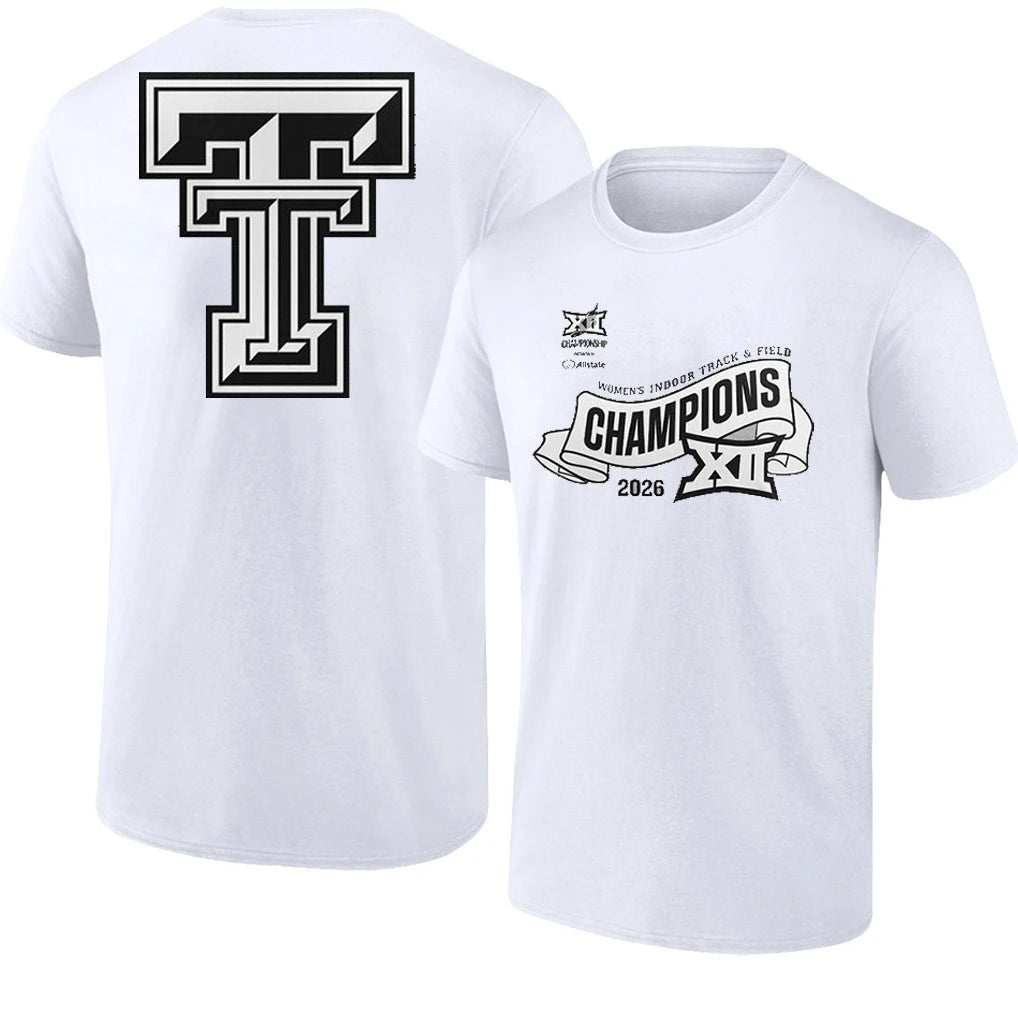 Texas Tech Red Raiders 2026 Women’s Indoor Track &amp; Field Champions T-Shirt