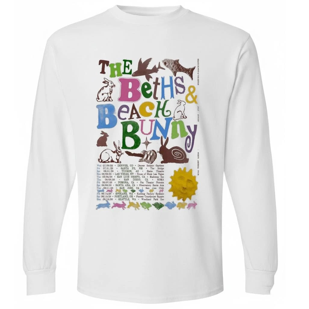 The Beths And Beach Bunny Tour North America 2026 Poster Shirt