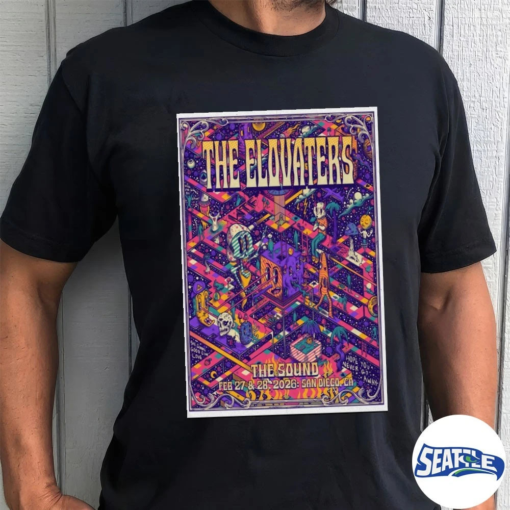 The Elovaters February 27-28 2026 at The Sound Del Mar, San Diego, CA Poster shirt