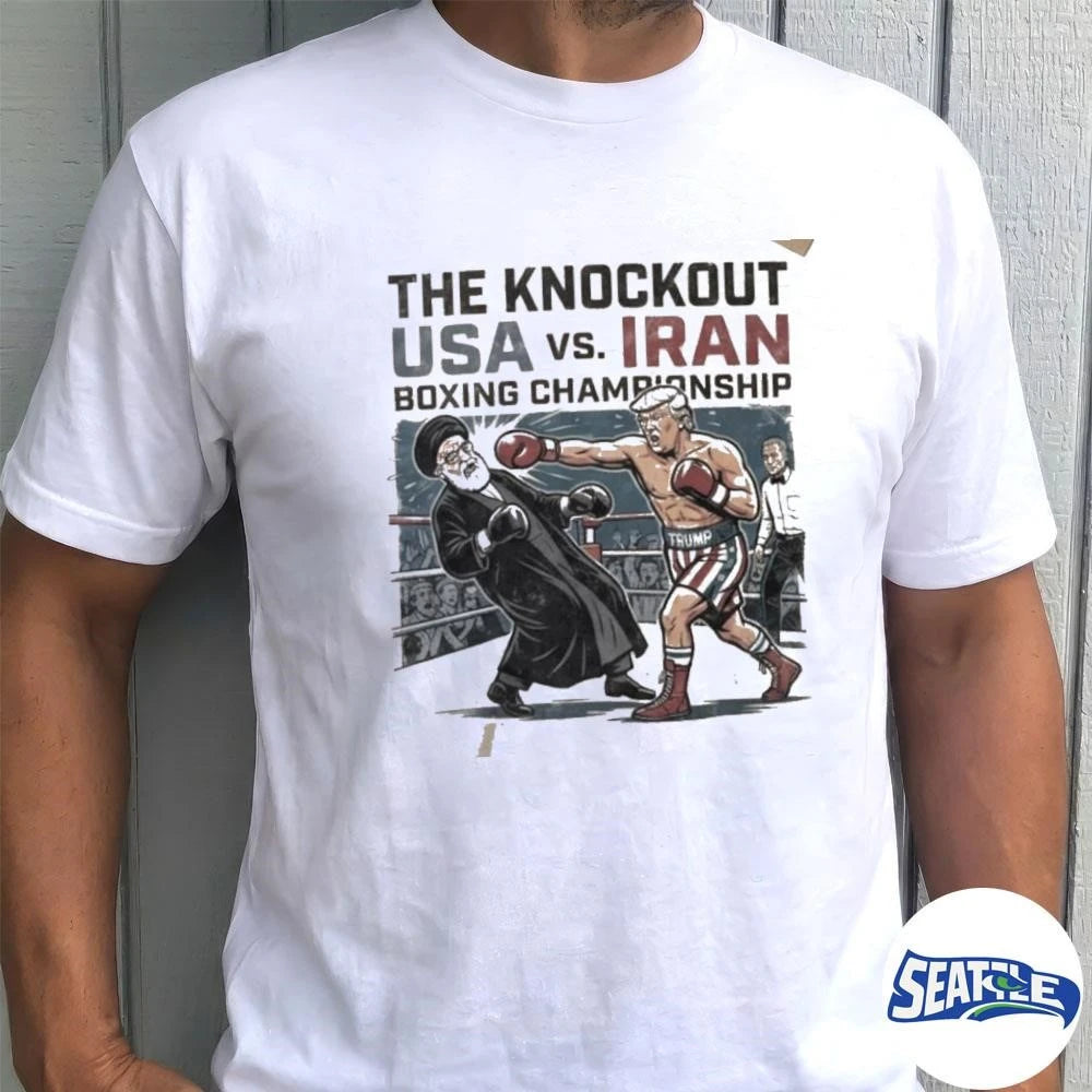 The Knockout Usa Vs. Iran Boxing Championship Donald Trump Vs Ali Khamenei shirt