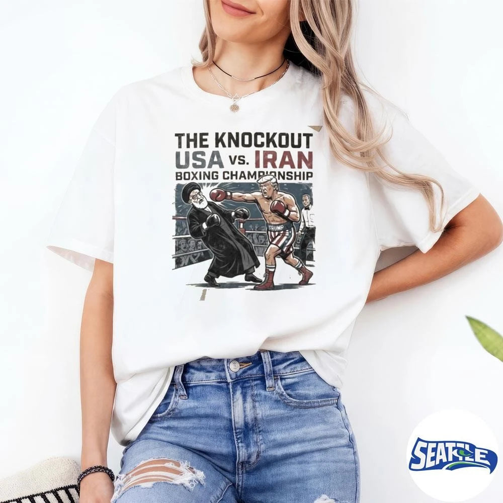 The Knockout Usa Vs. Iran Boxing Championship Donald Trump Vs Ali Khamenei shirt