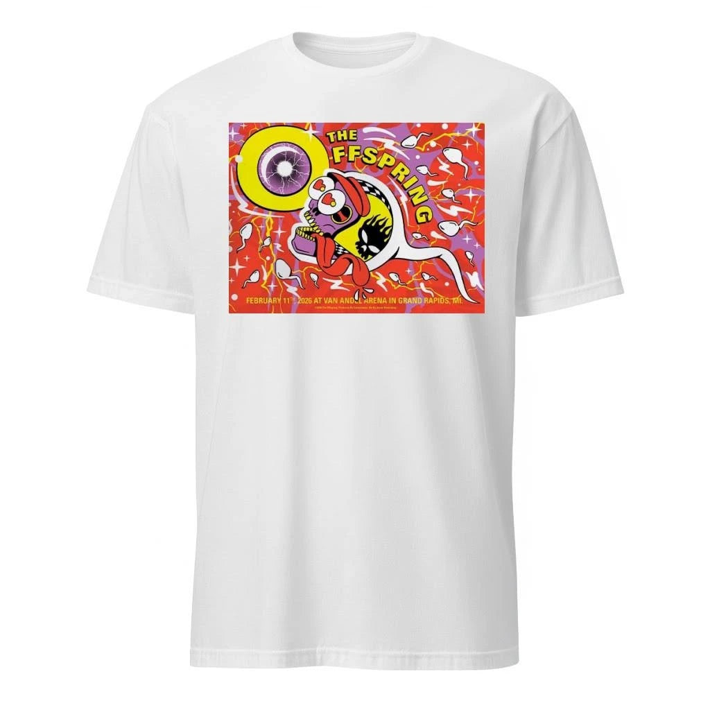 The Offspring Grand Rapids Michigan 2026 Tonight Show Poster At Van Andel Arena On February 11 2026 Skull Sperm Art Shirt