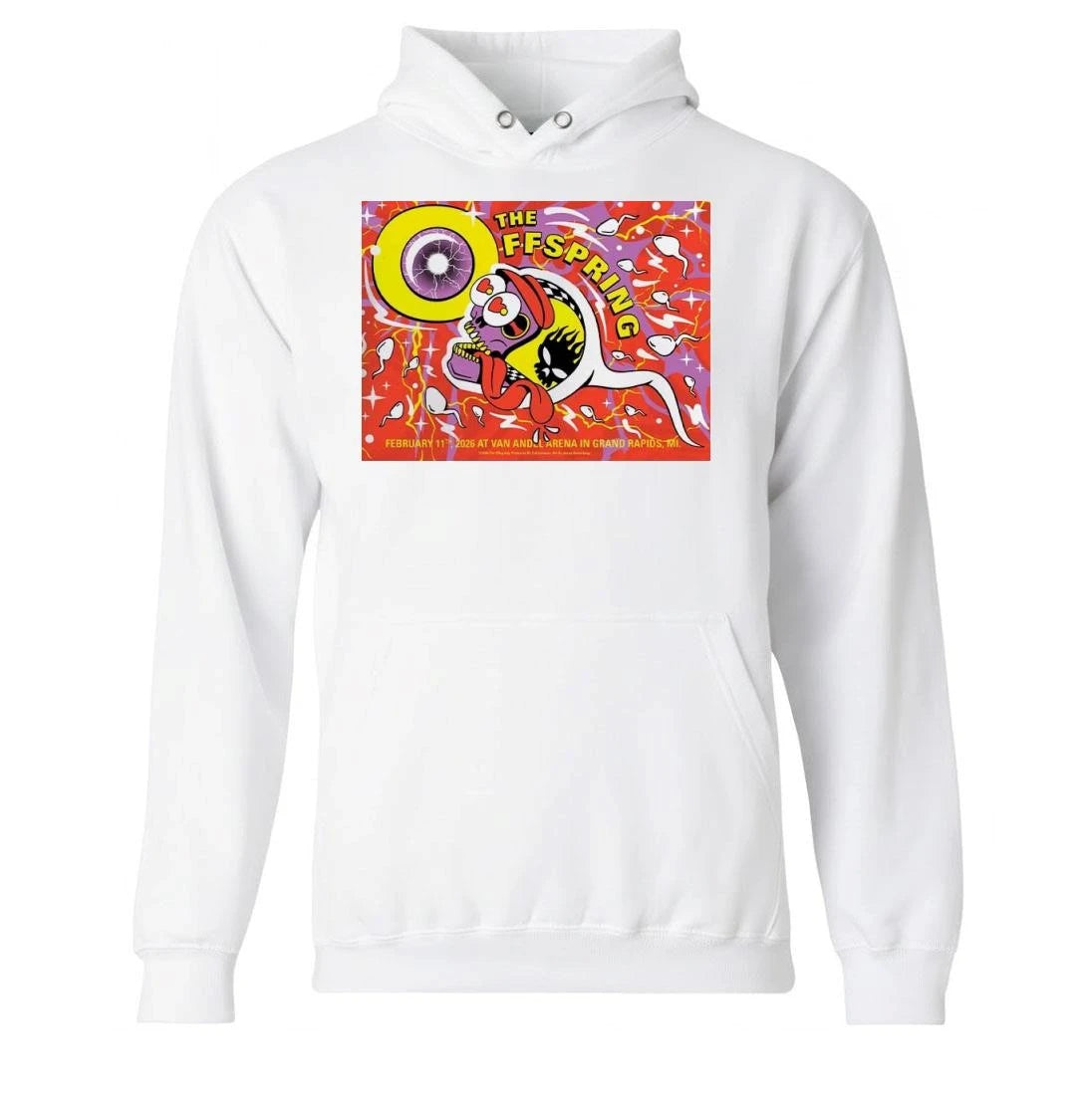 The Offspring Grand Rapids Michigan 2026 Tonight Show Poster At Van Andel Arena On February 11 2026 Skull Sperm Art Shirt