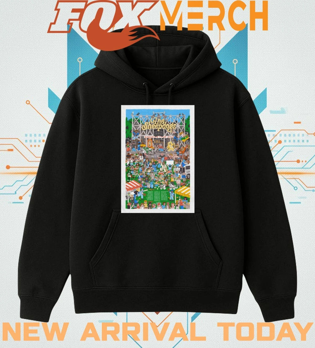 The Sheepdogs Canadian Tour 2026 poster t-shirt