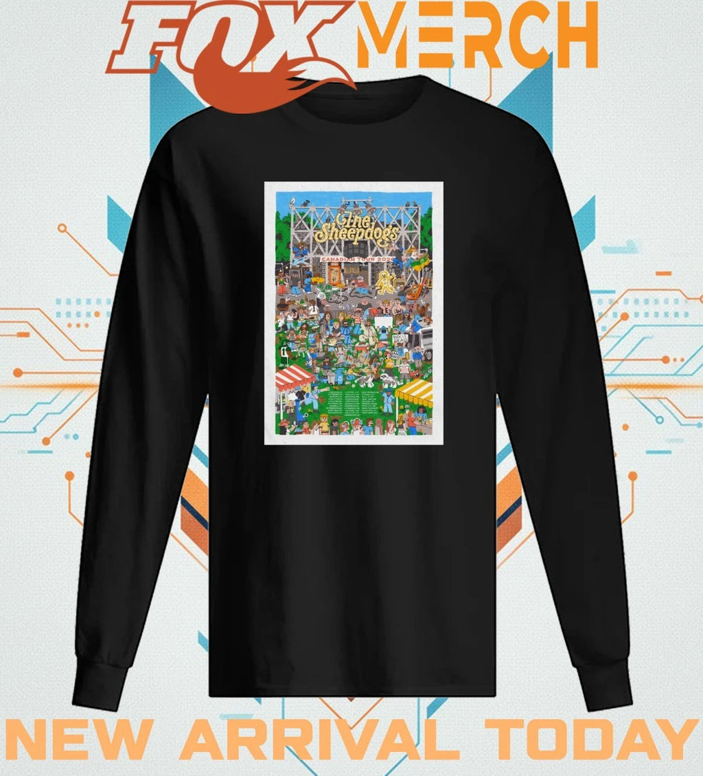 The Sheepdogs Canadian Tour 2026 poster t-shirt
