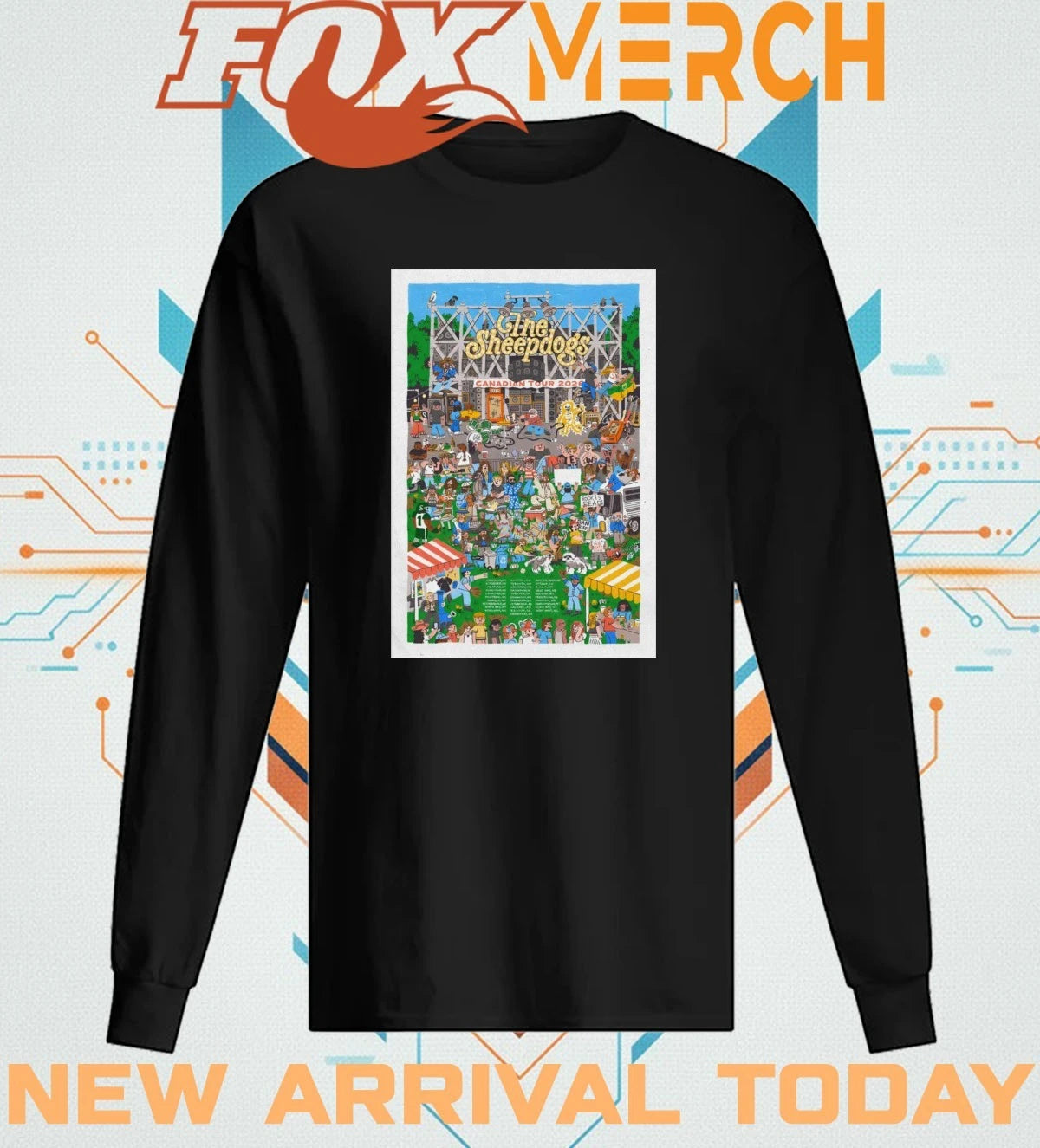 The Sheepdogs Canadian Tour 2026 poster t-shirt