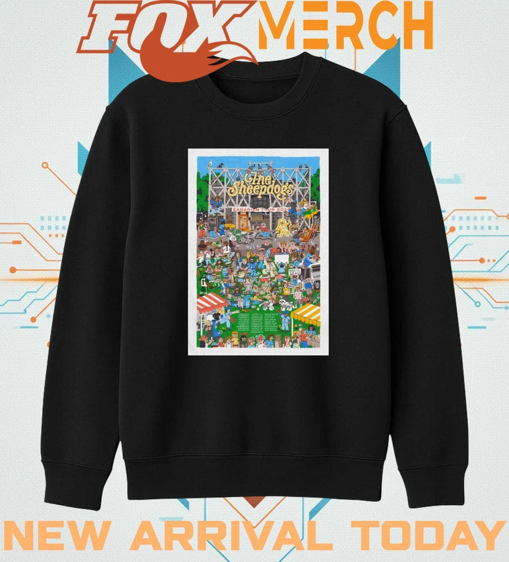 The Sheepdogs Canadian Tour 2026 poster t-shirt