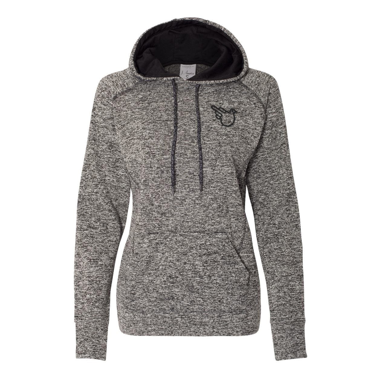 The Tara Hoodie - Charcoal Fleck/Black
