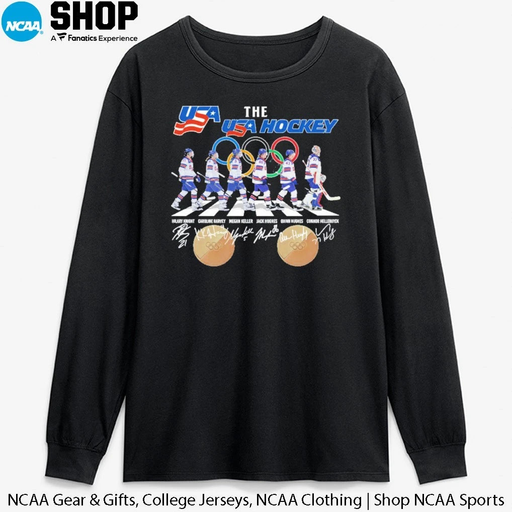 The USA Hockey Team Abbey Road Olympic Signatures T-Shirt