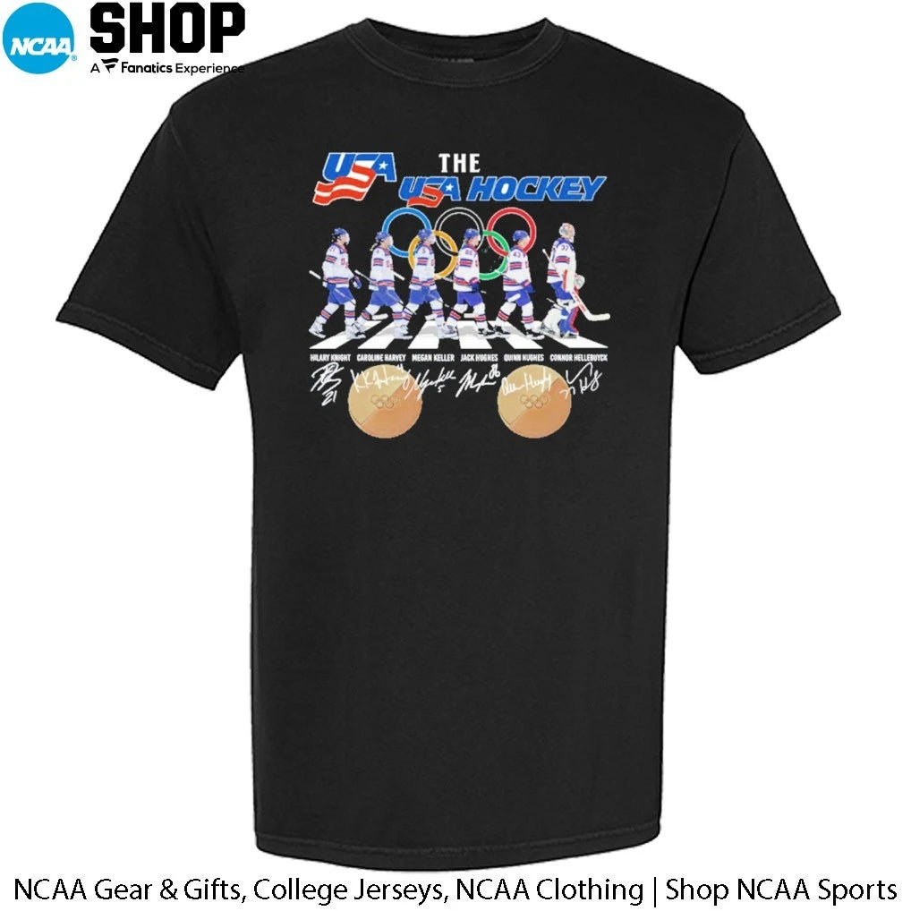 The USA Hockey Team Abbey Road Olympic Signatures T-Shirt