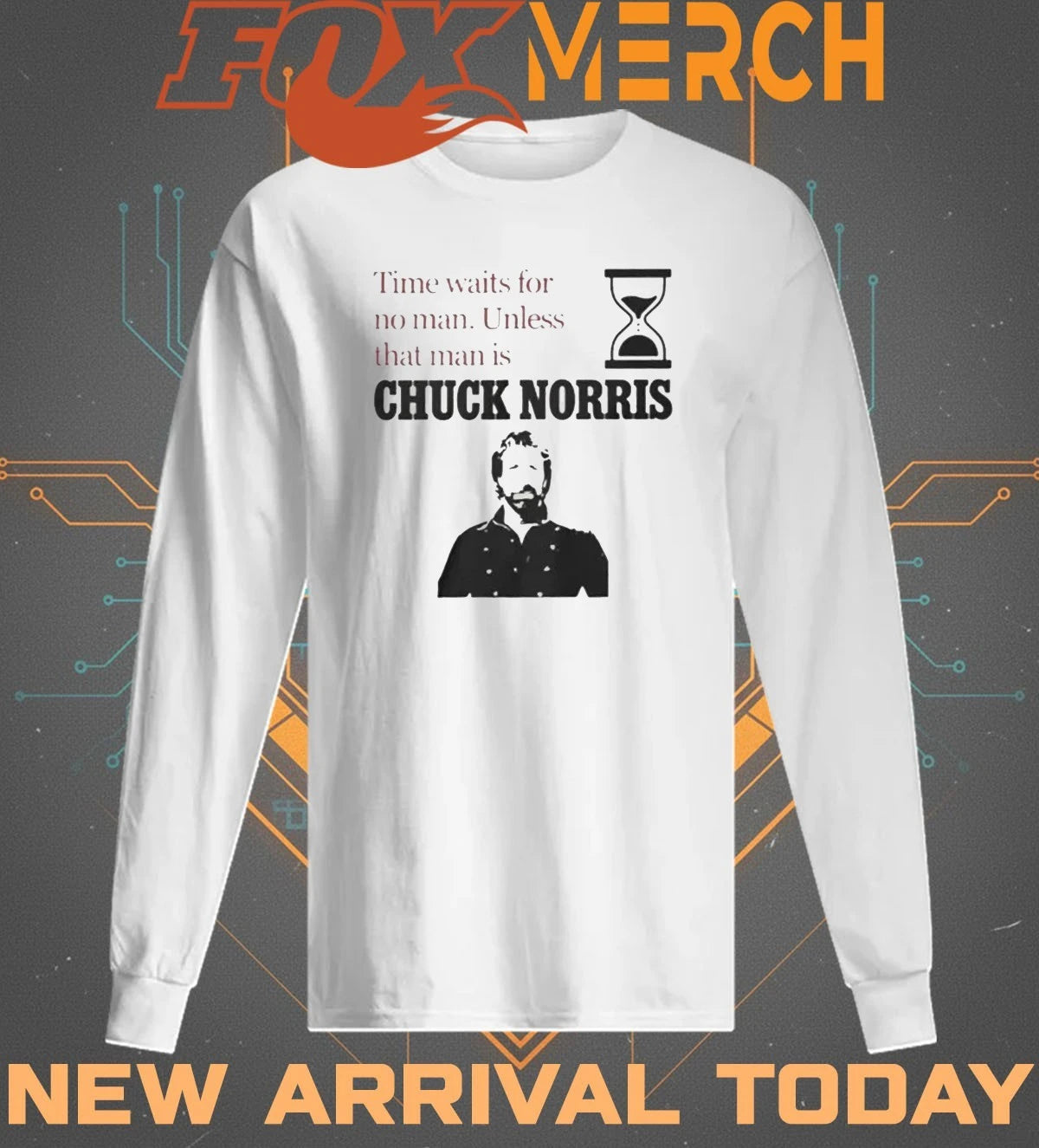 Time waits for no man unless that man is Chuck Norris t-shirt