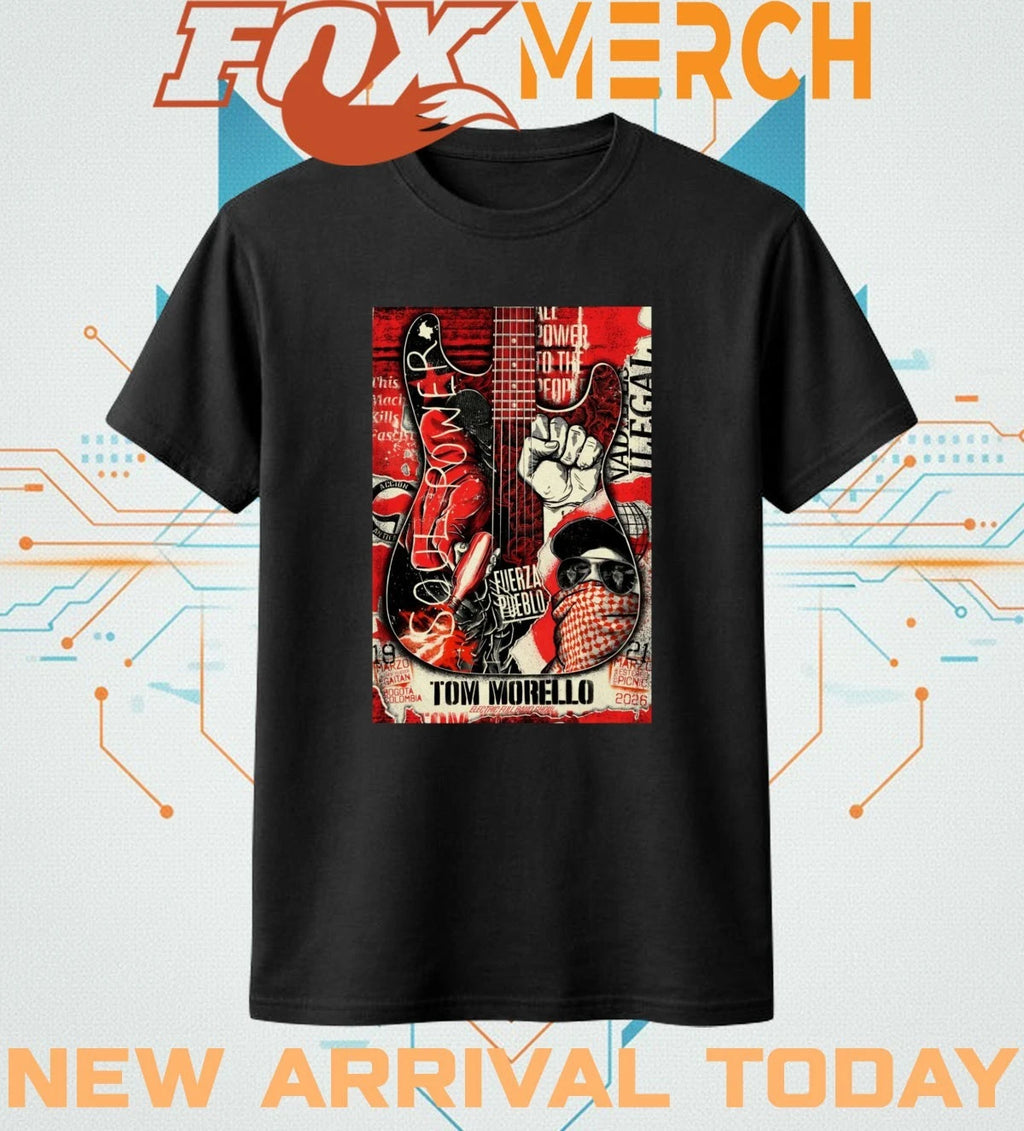 Tom Morello Mar 21 2026 Parque Simón Bolívar in Bogotá Colombia poster t-shirt