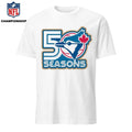 Toronto Blue Jays unveil their logo for the team’s 50th season shirt