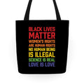Black Lives Matter List Tote Bag
