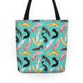 Cute Bright Axolotl Pattern Tote Bag