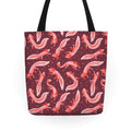 Cute Pastel Axolotl Pattern Tote Bag