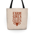 Farm Girls Have Great Calves Tote Bag
