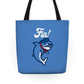 Fin French Shark Parody Tote Bag