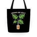 Grown Ass Adult Monstera Tote Bag