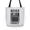 Never Forget The Floppy Tote Bag