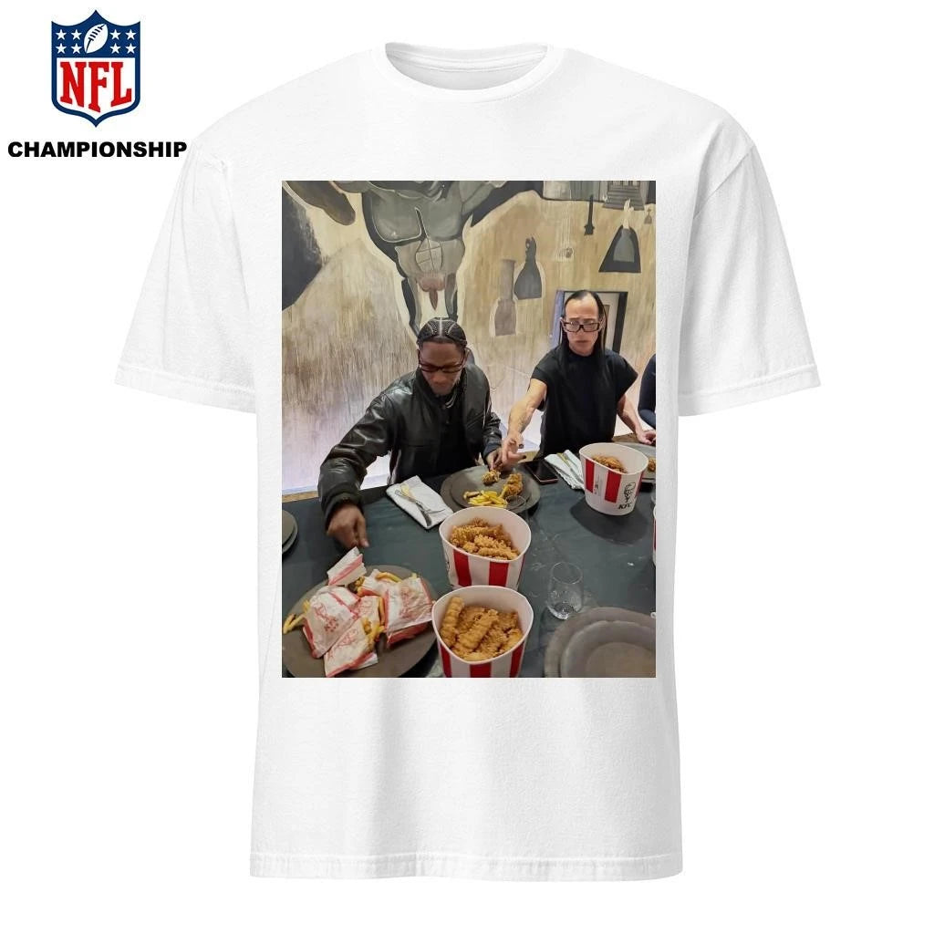 Travis Scott And Rick Owens Eating KFC Together Photo Shirt