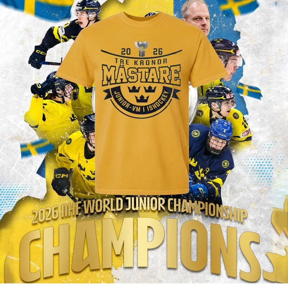 Tre Kronor Sweden IIHF World Junior Champions 2026 Shirt