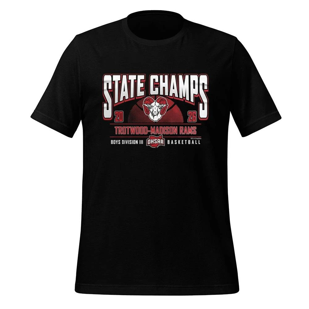 Trotwood Rams 2026 OHSAA Boys Basketball D3 State Champions Shirt