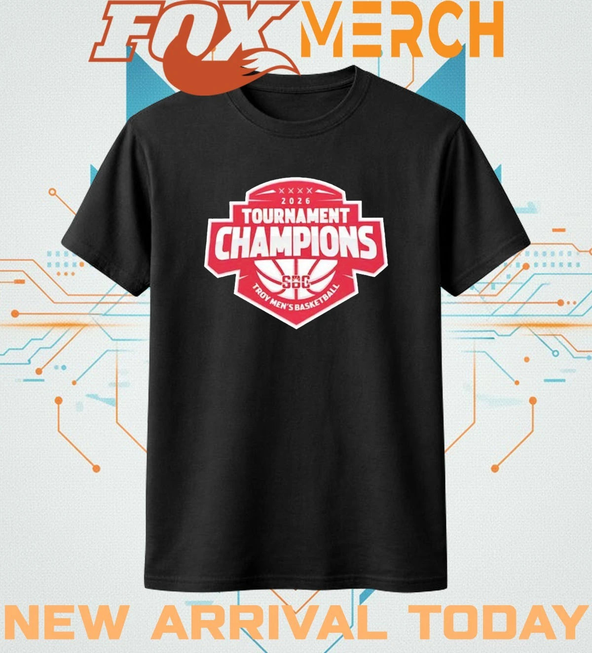 Troy Trojans ’26 Sun Belt Conference Men’s Basketball Tournament Champions t-shirt