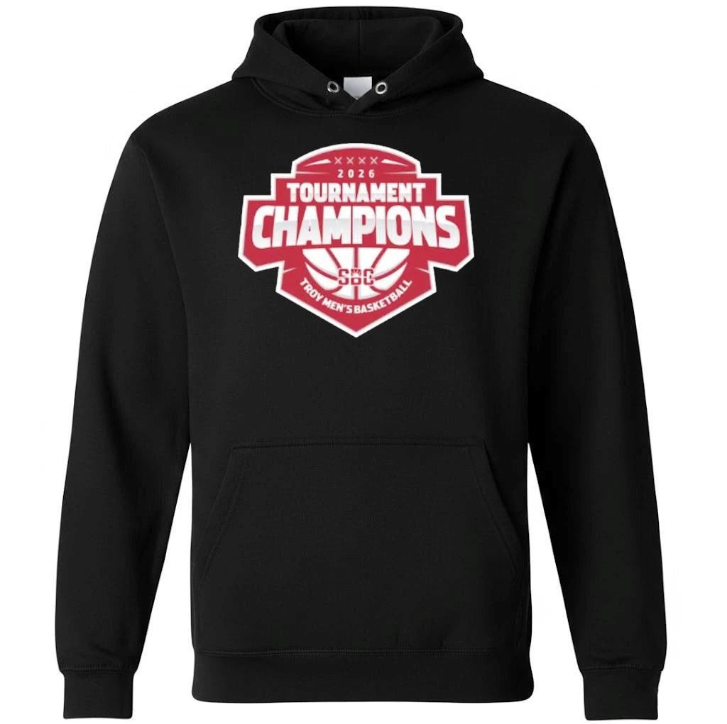 Troy Trojans Champions 2026 Sun Belt Conference Men’s Basketball Tournament Logo Shirt