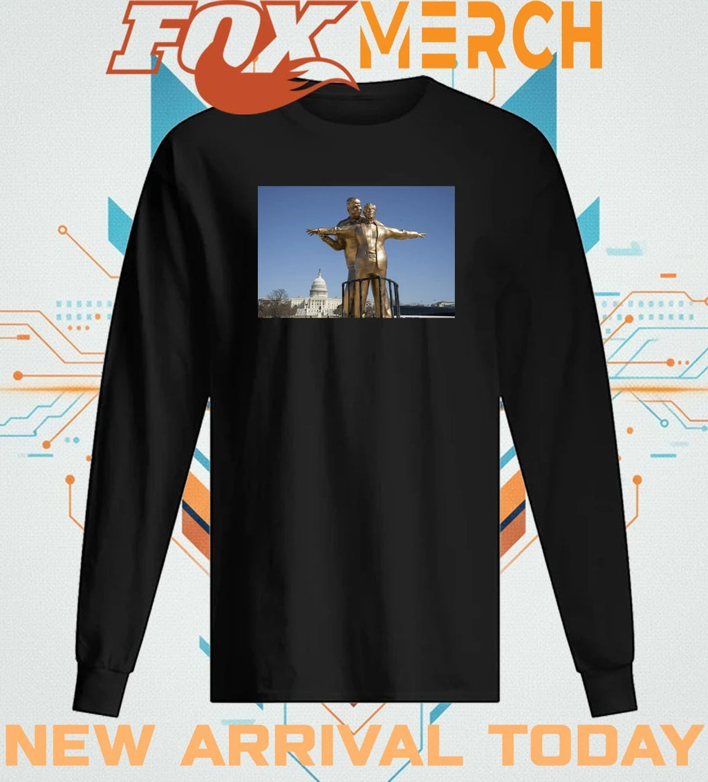 Trump and Epstein Titanic Statue t-shirt