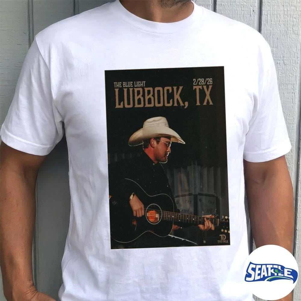 Tyce Delk The Blue Light February 28 2026 Lubbock, TX Poster shirt