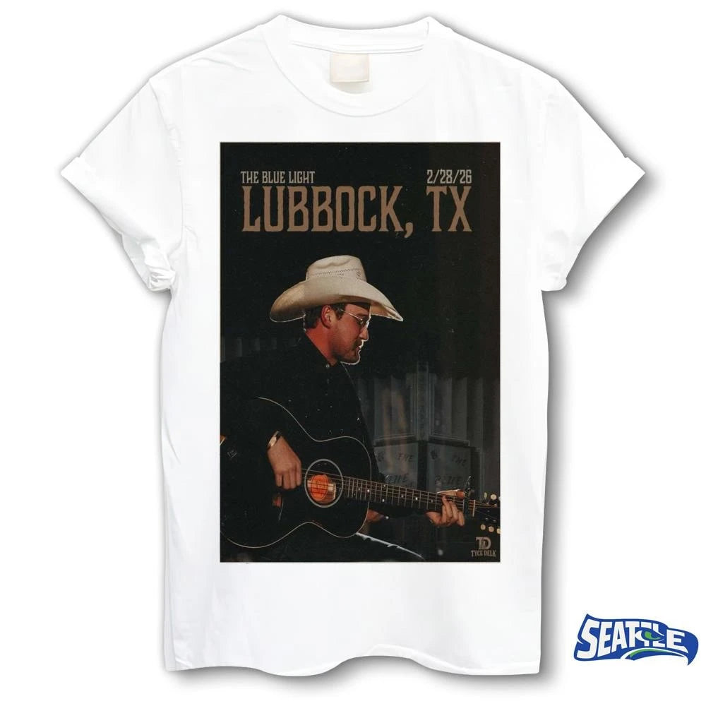 Tyce Delk The Blue Light February 28 2026 Lubbock, TX Poster shirt
