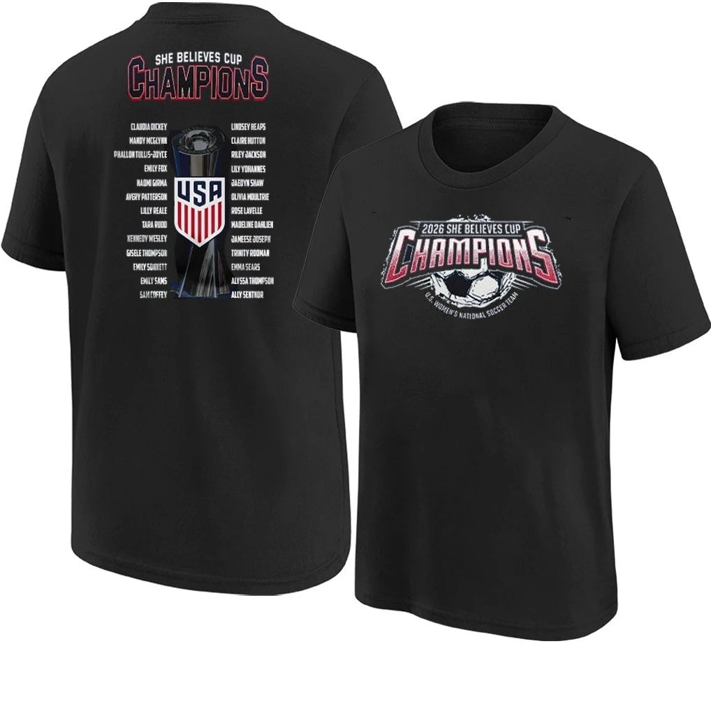 U.S. Women’s National Soccer Team 2026 She Believes Cup Champions T-Shirt