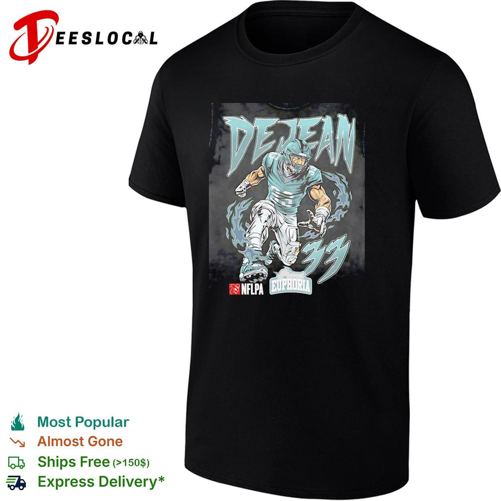 Cooper DeJean Philadelphia Eagles number 33 NFLPA Planet Euphoria graphic art shirt