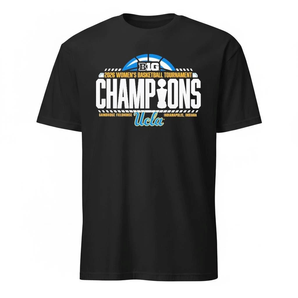 UCLA Bruins Black Blue 84 2026 Big Ten Women’s Basketball Tournament Champions Short  Shirt