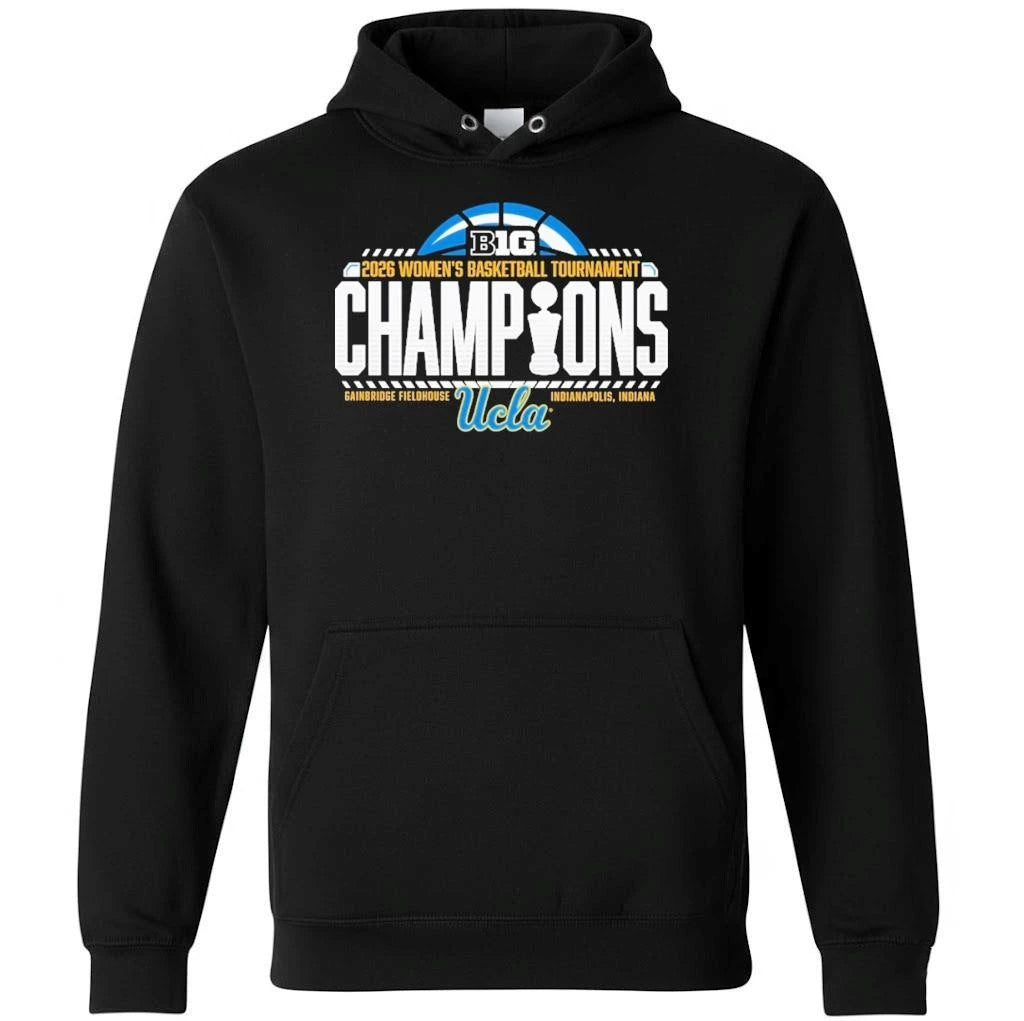 UCLA Bruins Black Blue 84 2026 Big Ten Women’s Basketball Tournament Champions Short  Shirt