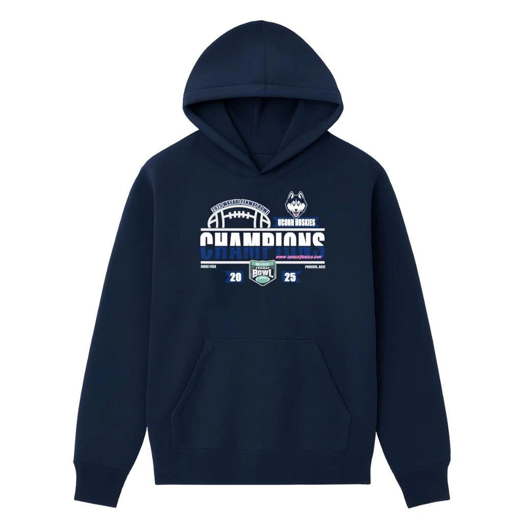 UConn Huskies 2025 Wasabi Fenway Bowl Champiosn At Fenway Park On December 27 Locker Room Shirt